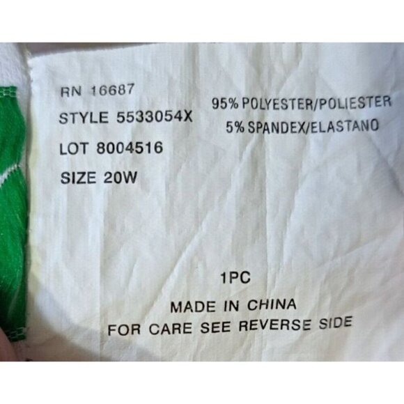 Paradise Bay Women's 20W Multicolor One Piece Soft Cup Blouson w/Skirt Swim Suit - Picture 6 of 7